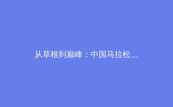 从草根到巅峰：中国马拉松赛事热潮背后的社会变革与商业逻辑 - 4